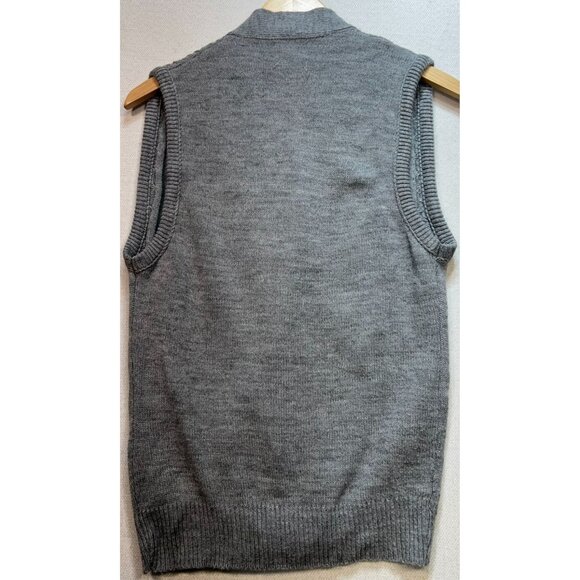 Cambridge Classics Mervyns Mens Wool Button Front Cardigan Vest Knit Size S Gray - Picture 2 of 11